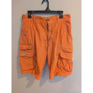Urban Pipeline Men 34 Cargo Shorts Orange Hiking Skater Paratrooper Military